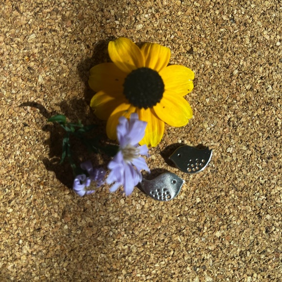 Silver bird earrings - Picture 1 of 1